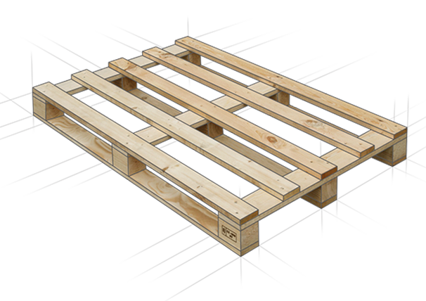 Atypische Holzpalette mit IPPC-Zertifizierung