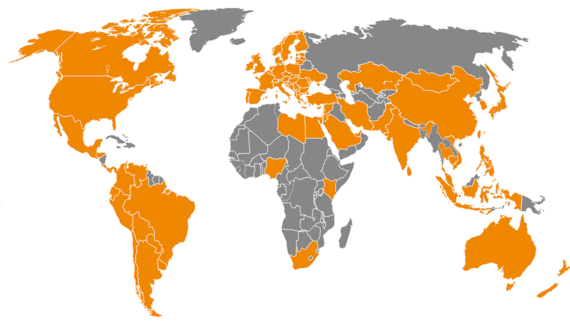 Die Waren werden auf von uns gefertigten Paletten in die ganze Welt exportiert