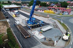 17/07/2020 Výstavba supermarketu BILLA v Nepomuku