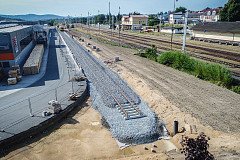 Výstavba železniční vlečky do VA Dvorec v roce 2022
