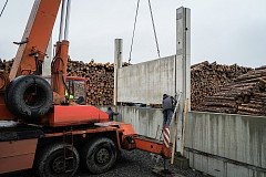 12/2021 Stavba nového zásobníku na štěpku v Drahkově