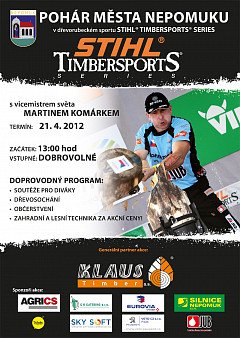 V sobotu 21.4.2012 jsme byli generálním partnerem dřevorubecké soutěže Stihl Timbersports 2012, která se konala na náměstí v Nepomuku. 