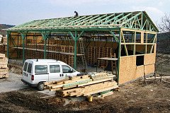2004 - Budování skladu / Aufbau vom Lager / Building up storehouse / Строительство склада